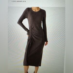 NWT - Michael Stars ruched dress. Java color. Small size.